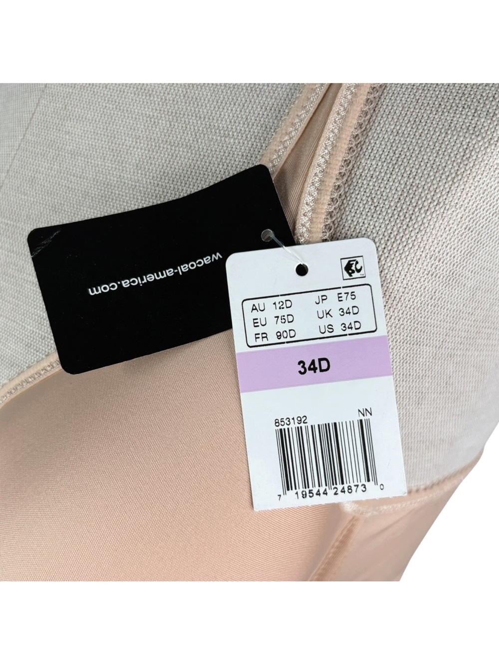 NWT Wacoal Basic Beauty T-Shirt Bra sz 34D * Underwire Spacer Cup Sand Beige - Picture 3 of 8